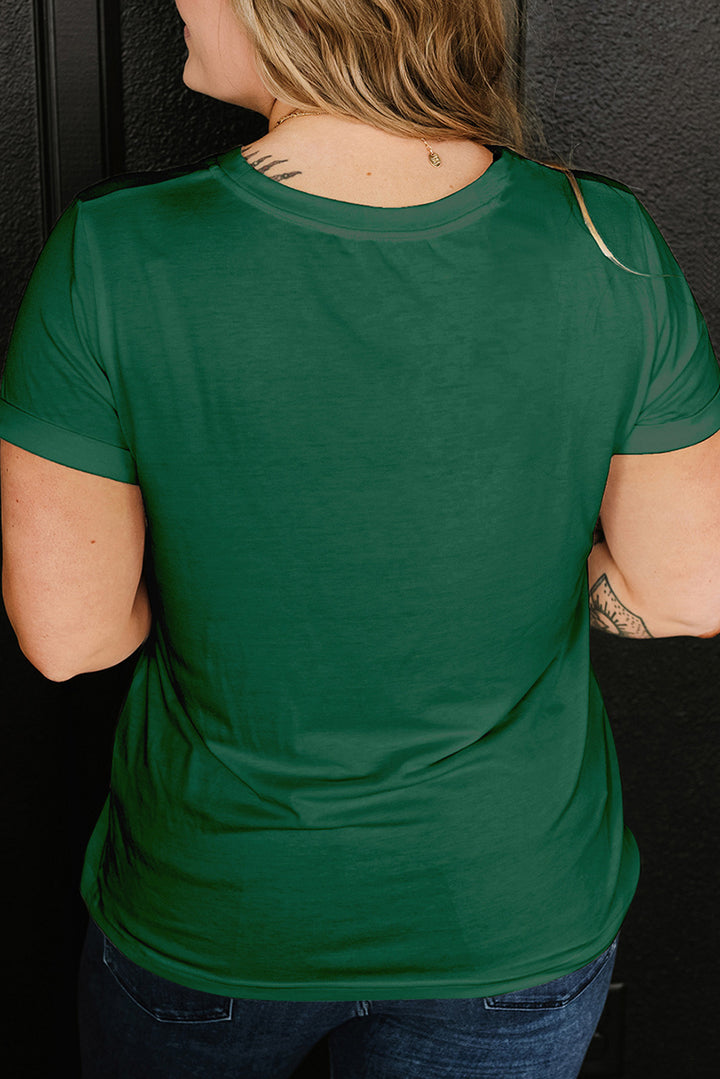 PLUS SIZE✨Bloom Boldly Vintage Wildflower Tee – Forest Green