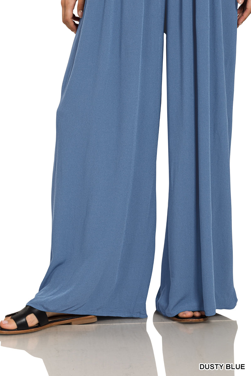 Zenana Mocha Cloud-Soft Wide-Leg Overall Jumpsuit-Mocha