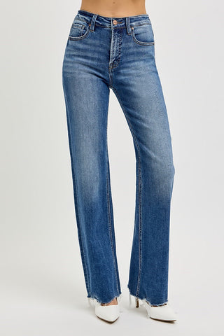 The Sculpting Wide Leg Jean – Dark Wash (RISEN)