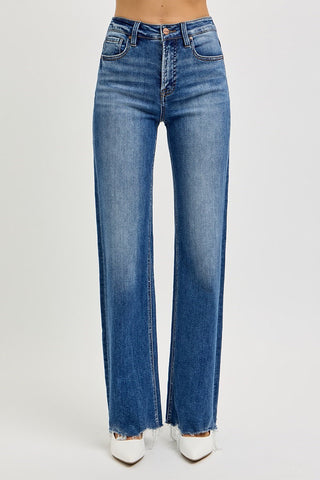 The Sculpting Wide Leg Jean – Dark Wash (RISEN)