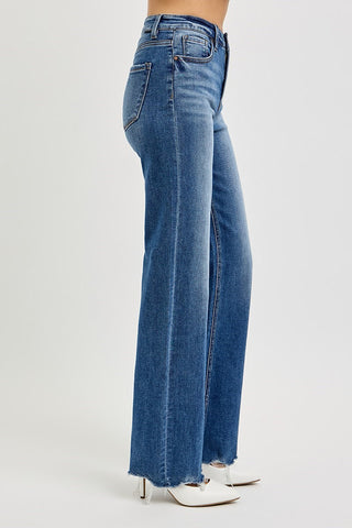 The Sculpting Wide Leg Jean – Dark Wash (RISEN)