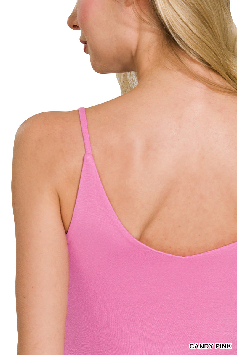 Double Layerd V-Neck Spaghetti Strap Cami - Choose A Color