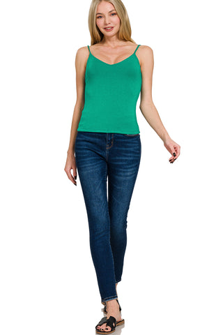 Double Layerd V-Neck Spaghetti Strap Cami - Choose A Color