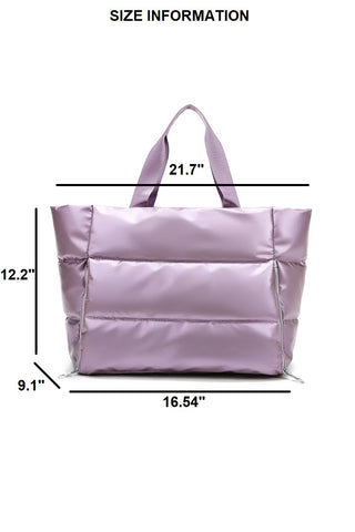 Cloud-Puff Weekender Tote — Light, Roomy & Ready to Go! ✨🧳