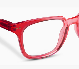 Peepers Tiki Blue Light Reading Glasses | Cherry Red Square Frame