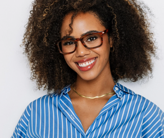 Peepers Tangerine Blue Light Reading Glasses | Tortoise Rectangle Frame