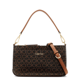 Calvin Klein Key Item Monogram Crossbody | Brown & Black