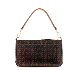 Calvin Klein Key Item Monogram Crossbody | Brown & Black