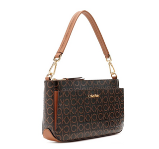 Calvin Klein Key Item Monogram Crossbody | Brown & Black