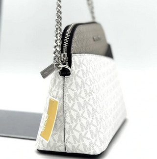 Michael Kors Jet Set Travel Medium Dome Crossbody | Optic White Multi