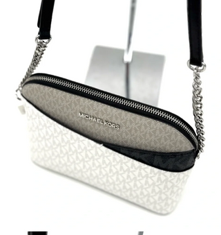 Michael Kors Jet Set Travel Medium Dome Crossbody | Optic White Multi