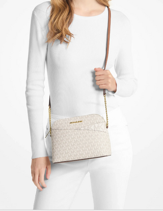 Michael Kors Jet Set Travel Medium Dome Crossbody | Optic White Multi