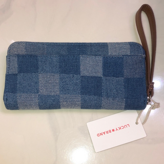 Lucky Brand Patchwork Zip-Around Wallet | Medium Blue