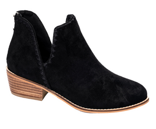 Corkys Spice It Up Booties - Black Faux Suede