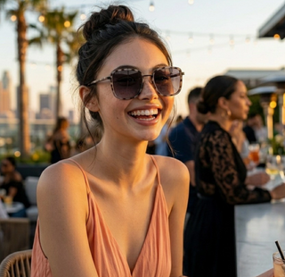 DAX Elle Polarized Oversized Square Sunglasses