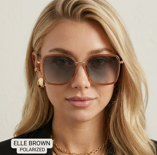 DAX Elle Polarized Oversized Square Sunglasses