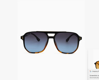 DAX Eyewear | Skye Oversized Aviator Sunglasses | Black, Amber & Pink UV400
