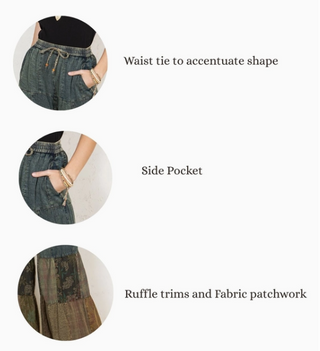 Free Spirit Patchwork Denim & Lace Wide-Leg Pants – Boho Western Style