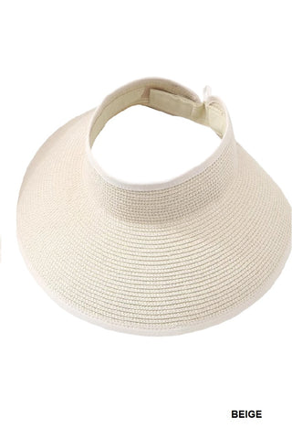Women's Adjustable Wide-Brim Straw-Style Sun Hat