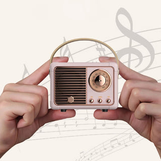 Retro Mini Bluetooth Speaker + Pocket-Size Power with Vintage Vibes