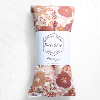 Mauve Blossom heating and cooling neck and body wrap