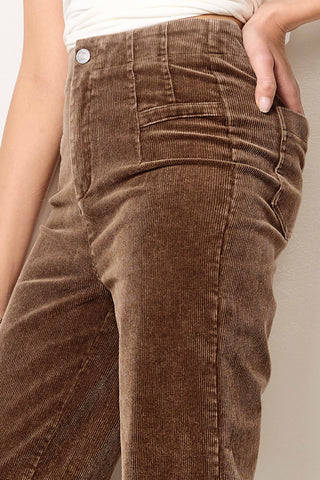 Hayride Mineral Wash High Rise Wide Leg Corduroy Pants