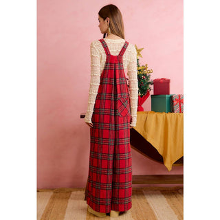 Hearthside Holly Red Tartan Overalls