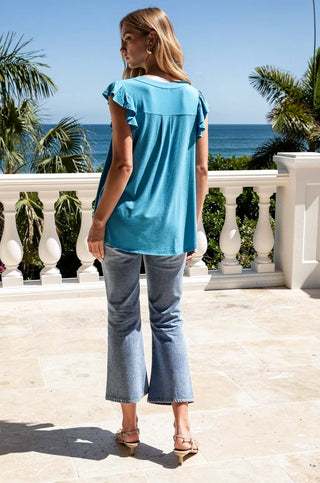 Dear Scarlett Lizzy Flutter-Sleeve Top