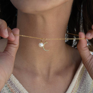 Hey Beautiful 8mm Pearl Charm – Gold Accent