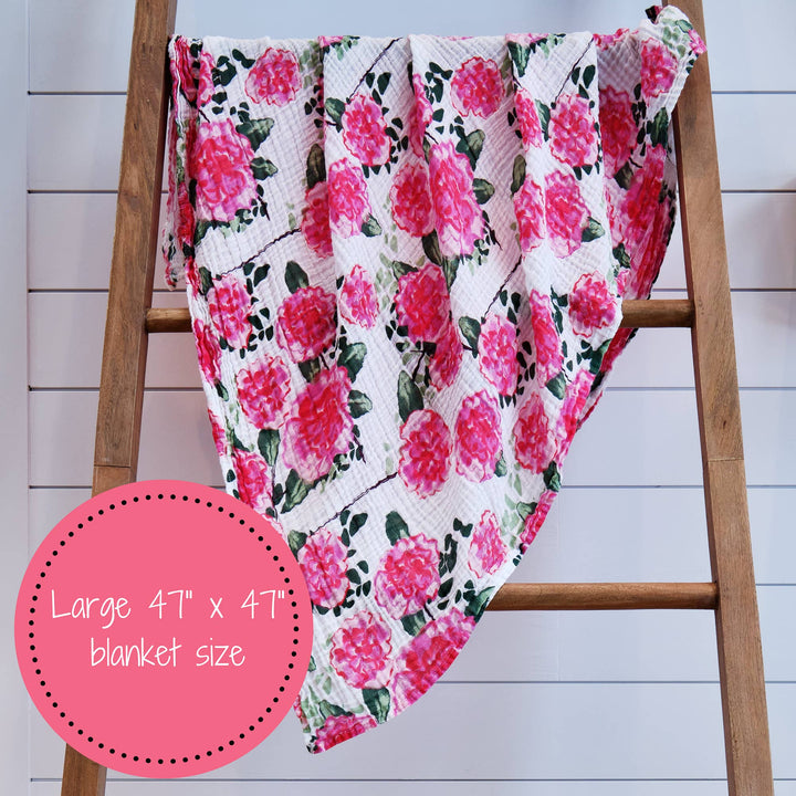 Live Life in Full Bloom Muslin Swaddle Baby Blanket