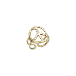 Golden Peace Boho Statement Ring