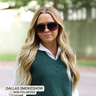 DAX Eyewear | Dallas Modern Aviator Sunglasses | Brown, Black Ombré & Smokeshow UV400