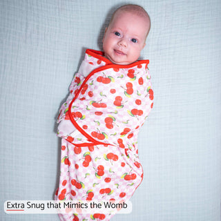 LollyBanks Cherry on Top Organic Cotton Sleep Swaddle