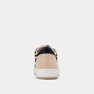 Shu Shop Black Woven Low-Top Sneakers | Gold Accent Casual Shoes