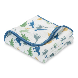 LollyBanks Rawr-Some Dinosaur Muslin Baby Quilt