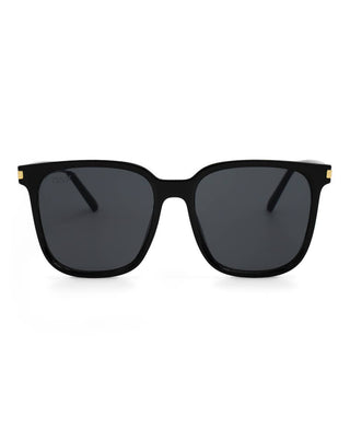 DAX Eyewear | Ella Oversized Square Sunglasses | Black, Grey & Brown UV400