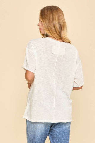 Andree by Unit Cotton Short Sleeve Top – Mint & White