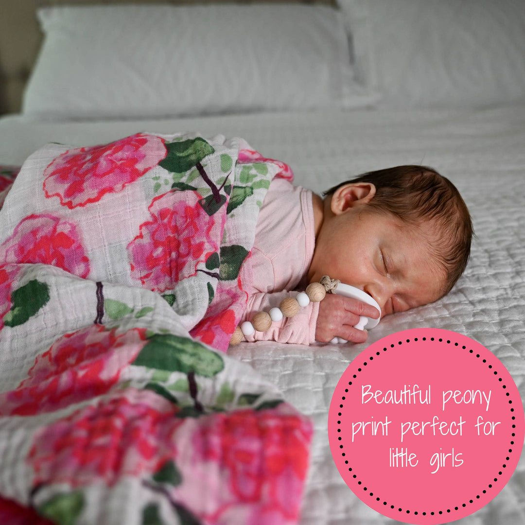 Live Life in Full Bloom Muslin Swaddle Baby Blanket