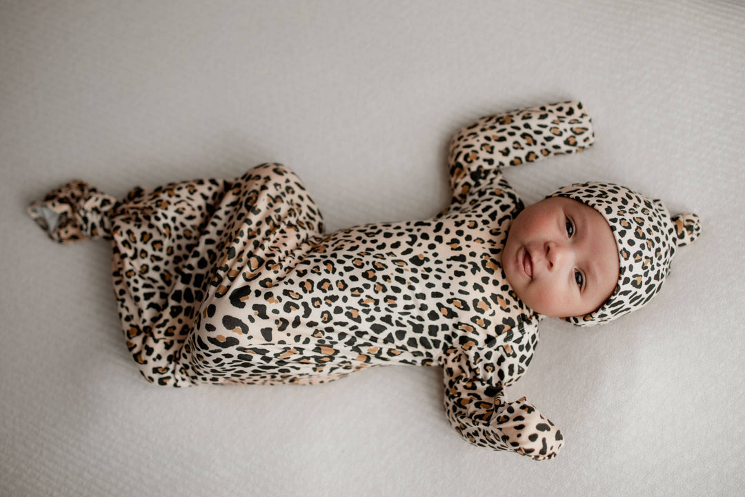 Bamboo - Leopard Print Knotted Gown