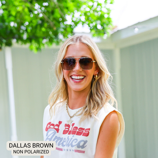 DAX Eyewear | Dallas Modern Aviator Sunglasses | Brown, Black Ombré & Smokeshow UV400
