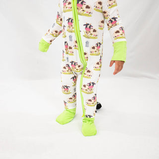 LollyBanks Moo Moo Here Bamboo Baby Pajamas