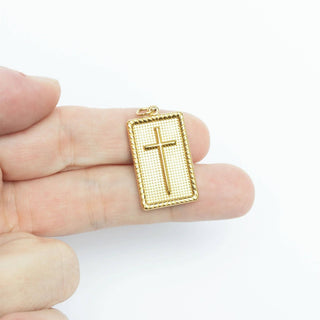 Hey Beautiful Waterproof Tarnish-Free Cross Pendant Charm – Gold Pendant