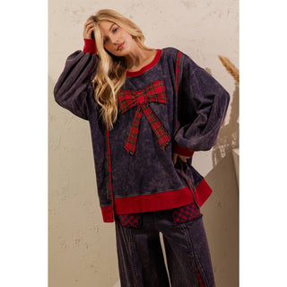Deck the Halls Plaid Bow Lounge Set