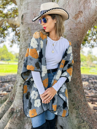Wildflower Textured Open Front Ruana