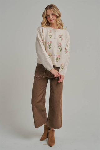 Sunday Brunch Scalloped Pocket Corduroy Pants