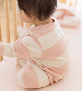 Burt's Bees Baby Rugby Stripe Sleep & Play - Pink Sand