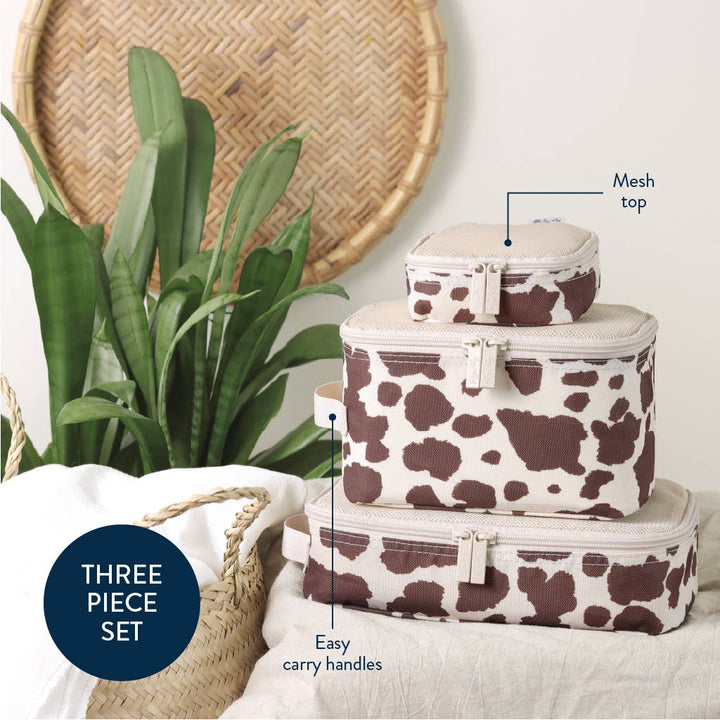 Itzy Ritzy - Giddy Up! Cow Print Pack Like a Boss™ Packing Cubes
