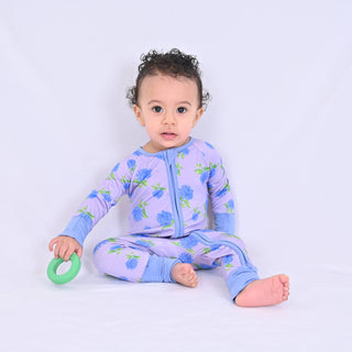 LollyBanks You Had Me at Hydrangea Bamboo Baby Pajamas