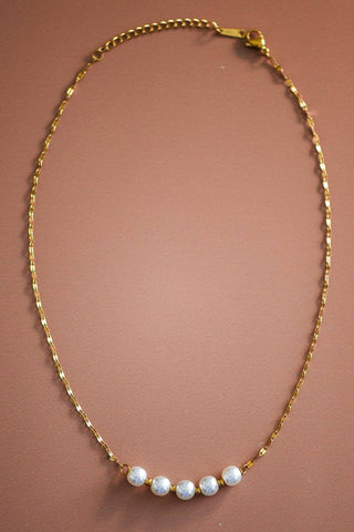 Hey Beautiful 18K Gold Plated Tarnish-Resistant Pearl Accent Chain Necklace