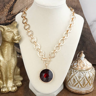 Hey Beautiful Gilded Radiance Chunky Crystal Statement Chain Necklace